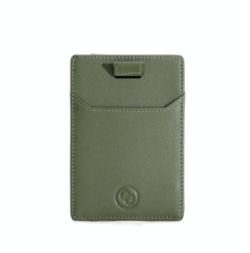 100 X GREEN LEATHER CARD HOLDER WALLET