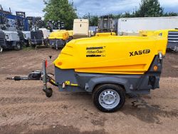 ATLAS COPCO XAS 67 DIESEL ROAD TOW COMPRESSOR LOW HOURS