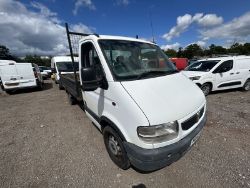 2003 VAUXHALL MOVANO DTI 3500 MWB FLATBED TIPPER VAN SPARES OR REPAIRS