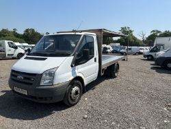 2008 FORD TRANSIT 100 T350M RWD MWB CHASSIS CAB FLATBED VAN STARTS AND DRIVES