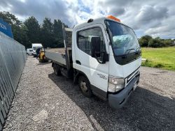 2010 MITSUBISHI CVS CANTER SWB CHASSIS CAB TIPPER VAN LOW MILES SPARES OR REPAIR