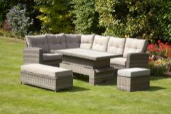 PORTOFINO CORNER SOFA WITH ADJUSTABLE HEIGHT TABLE RRP £2499