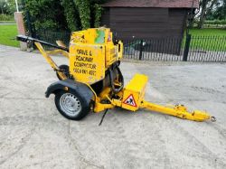 TEREX PEDESTRIAN ROLLER C/W SINGLE AXLE TRAILER