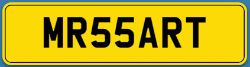''MR55ART'' - MRS ART - PERSONALISED REG NUMBER - RETENTION CERTIFICATE