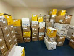 11,500 PIECES OF BABY CLOTHING - BABYGROWS TSHIRTS DRESSES PERFECT FOR PRINTING BUSINESS RRP £40K +