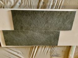 BRAZILIAN GREY/GREEN SLATE STRIPS - 600MM X 200MM - TOTAL= 43.92M2