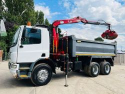 DAF CF75.310 DOUBLE DRIVE TIPPER C/W CRANE & ROTATING CLAM SHALL GRAB