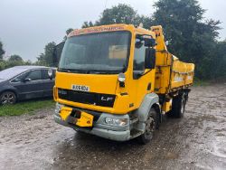 2006 DAF LF55 180 - 3 WAY TIPPER WAGON LORRIE TRUCK GOOD TYRES MANUAL GEARBOX