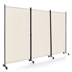 3 PANEL PRIVACY SCREENS ROOM DIVIDER ON WHEELS