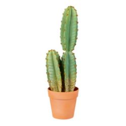 2 X BRAND NEW PREMIER DECORATIONS POTTED ARTIFICIAL CEREUS CACTUS