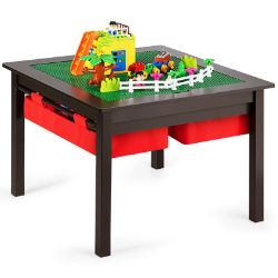 NEW PLAY & BUILD TABLETOP MULTI ACTIVITY TABLE WITH STORAGE DRAWERS FOR KIDS