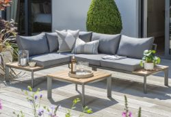 CARROW OUTDOOR CORNER LOUNGE SET – GREY RRP £2500