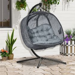 LUXURY 2 SEATERS SWING HAMMOCK CHAIR WITH CUSHIONS