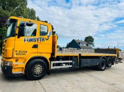 SCANIA G420 6X2 FLAT BED LORRY C/W REAR LIFT & MANUAL GEAR BOX