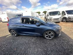 BLUE 2019 FORD FIESTA PETROL 1.0 ECO BOOST 125 SPORT VAN WITH 95896 MILES ON IT