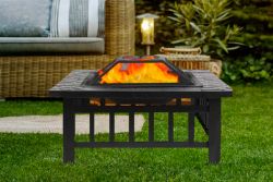 JOBLOT OF 5 X 3-IN-1 LARGE SQUARE FIRE PIT