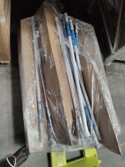 PALLET CONTAINING APPROX 160 X EXTENDABLE SHOWER CURTAIN ROD RAIL