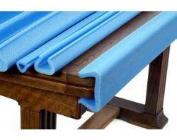 2000 X BLUE U FOAM CHANNEL CORNER PACKING PROTECTORS 400MM X 80MM