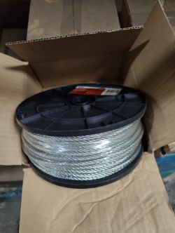 PALLET OF 88 X HEAVY DUTY 250FT METAL GALVANIZED AIRCRAFT CABLE ROLES