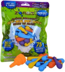 400 X PACKS OF 75 ZORBZ WATER BALLOONS SELF SEAL