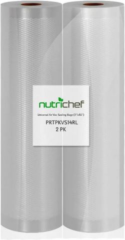 PALLET OF 50 X NUTRICHEF PRTPKVS14RL UNIVERSAL AIR VAC SEALING BAGS, 2 ROLLS, 100 FEET RRP £7176
