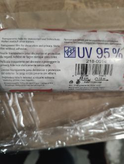 PALLET CONTAINING APPROX 160 ROLLS 15MTR OF TRANSPARENT UV WINDOW FILM