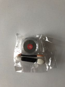 10 X METALLIC SILVER NAIL DUST WITH 2 BRUSHES