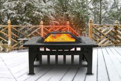 JOBLOT OF 10 X 3-IN-1 LARGE SQUARE FIRE PIT