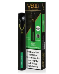 10 X APPLE SOURS V800 DINNER LADY DISPOSABLE VAPE - £5.99 EACH