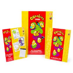 48 X CBEEBIES 3 PACK OF COLOURING AND DRAWING PADS - 3 PADS IN ONE SET - 2 X A4 & 1 X A3