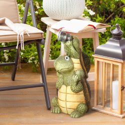 **NEW**VIVID GARDEN STATUE 2 TORTOISES SCULPTURE WITH SOLAR-POWERED LED LIGHT>>DELIVERY AVAILABLE<<