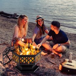 **NEW**SAFE AND SPECTACULAR: FIRE PIT WITH MESH COVER>>DELIVERY AVAILABLE<<