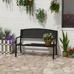 **NEW** OUTDOOR SEATING 2 SEATER METAL BENCH PATIO PARK LOVESEAT GARDEN CHAIR >>DELIVERY AVAILABLE<<