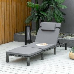 **NEW**GARDEN RATTAN FURNITURE RECLINER LOUNGER SUN RECLINING DAYBED PATIO>>DELIVERY AVAILABLE<<