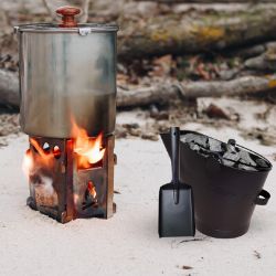 **NEW**HIGH-QUALITY FIRESIDE NECESSITY: BLACK STEEL BUCKET SET>>DELIVERY AVAILABLE<<