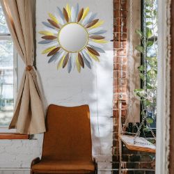 **NEW**MIRROR ARTISTRY: MULTI-COLOR LEAF DESIGN>>DELIVERY AVAILABLE<<