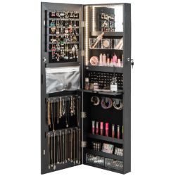 **NEW**ILLUMINATE YOUR BEAUTY: LED-LIT MIRRORED JEWELRY ARMOIRE>>DELIVERY AVAILABLE<<