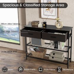 **NEW**CONTEMPORARY CONVENIENCE: TWO-DRAWER CONSOLE TABLE>>DELIVERY AVAILABLE<<