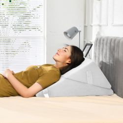 **NEW**THIS BACKREST PILLOW OFFERS UNPARALLELED COMFORT FOR LOUNGING OR READING IN ANY POSITION