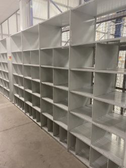 4 BAYS X ADJUSTABLE WAREHOUSE SHELVING - (CAN BE DISMANTLED )