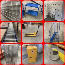 LIQUIDATION OF WAREHOUSE EQUIPMENT TO INCLUDE RACKING, STAIRS AND TROLLEYS - NO RESERVES! Ends from MONDAY 21 August 2023 at 7.30pm