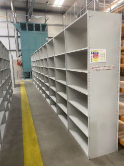 10 BAYS X ADJUSTABLE WAREHOUSE SHELVING - (CAN BE DISMANTLED)