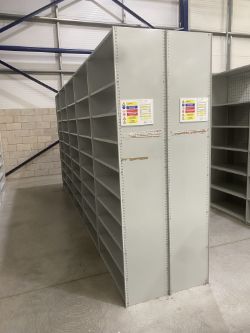 10 BAYS X ADJUSTABLE WAREHOUSE SHELVING - (CAN BE DISMANTLED)