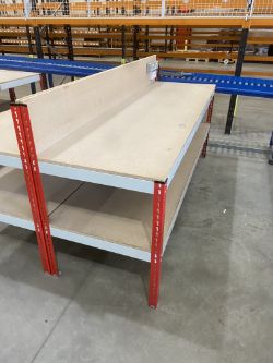 WORK STATION PACKING BENCH WITH BACK