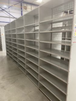 12 BAYS X ADJUSTABLE WAREHOUSE SHELVING - (CAN BE DISMANTLED)