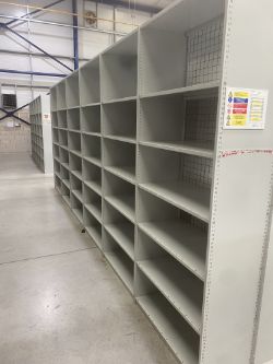 12 BAYS X ADJUSTABLE WAREHOUSE SHELVING - (CAN BE DISMANTLED)