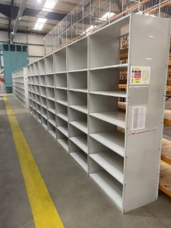 8 BAYS X ADJUSTABLE WAREHOUSE SHELVING - (CAN BE DISMANTLED)