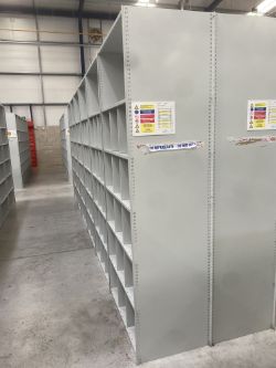 12 BAYS X ADJUSTABLE WAREHOUSE SHELVING - (CAN BE DISMANTLED)