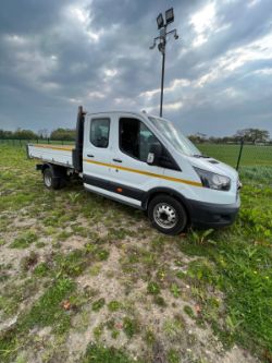 FORD TRANSIT TIPPER 2020 DOUBLE CAB TWIN WHEEL FULL V5 CREW CAB EURO 6.