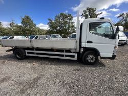 2012 MITSUBISHI FUSO CANTER: ROBUST FLATBED AUTOMATIC RWD 173K MILES